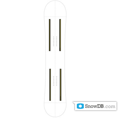 Технология 4x20mm-wide Carbon Kevlar Stringers компании Capita сезона 2010/2011